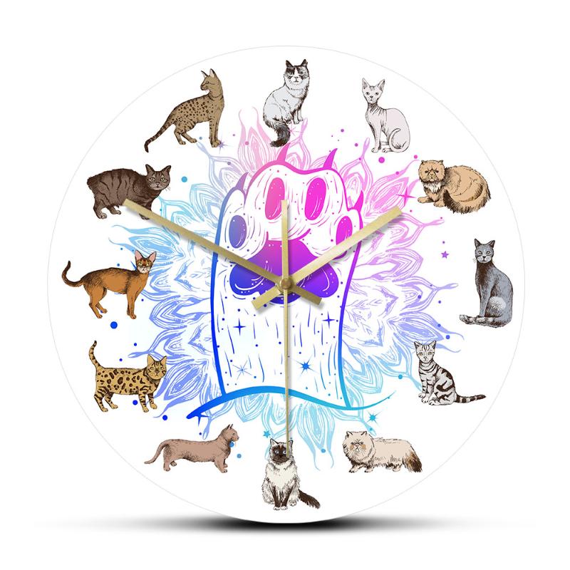Hand Drawn Cat Breeds Wall Clock Cat Kitty Artwork Cartoon Kitten Home Decor Silent Quartz Hanging Wall Watch Lover Gift
Hand Drawn Cat Breeds Wall Clock Cat Kitty Artwork Cartoon Kitten Home Decor Silent Quartz Hanging Wall Watch Lover Gift