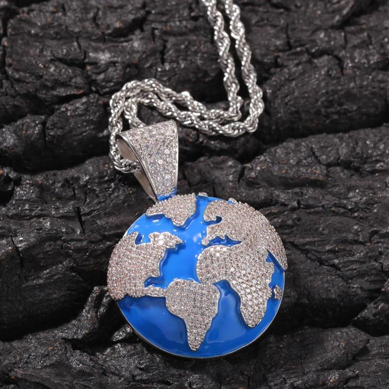 Fashion hip hop zircon blue earth pendant necklace simple tide brand men's necklace cross-border jewelry
Fashion hip hop zircon blue earth pendant necklace simple tide brand men's necklace cross-border jewelry