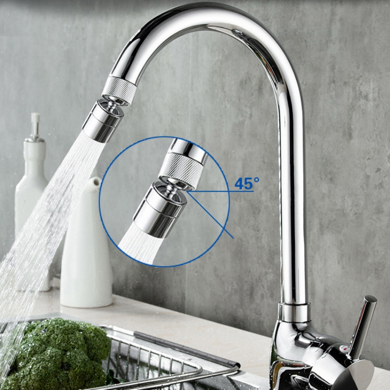 360° Swivel Tap Aerator Water Saving Faucet Brass Adjustable 2 Modes Kitchen Bathroom Faucet Bubbler Filter Nozzle Adapter