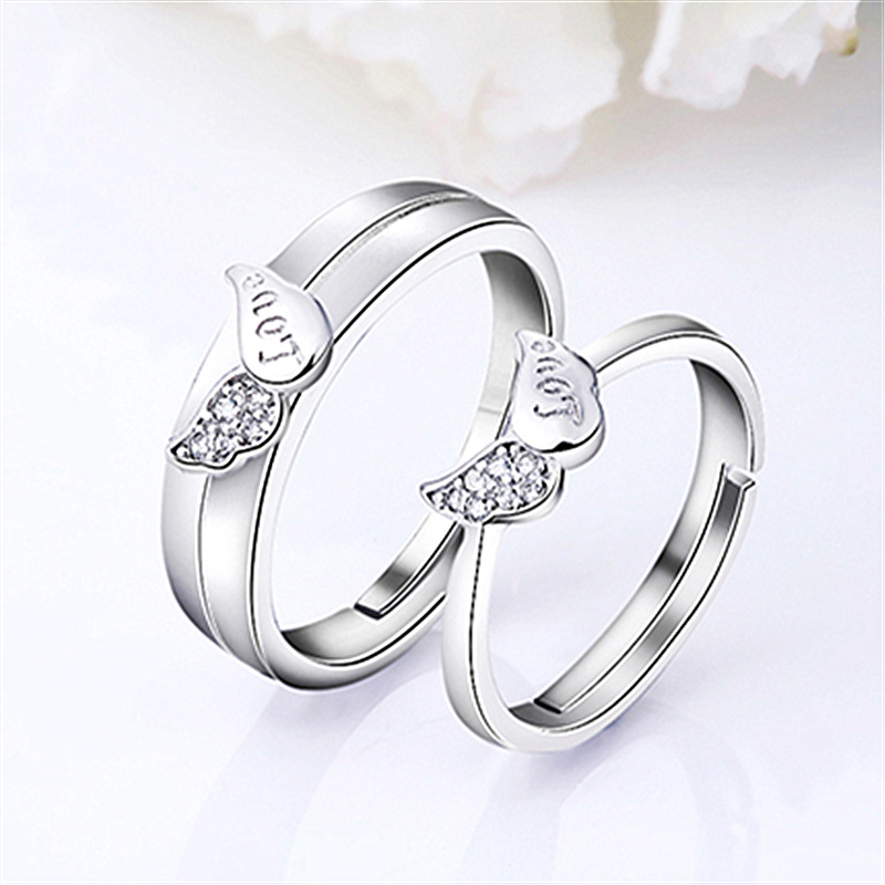 Classic White Gold Plated Lover's Ring Together Angel Ring Wedding Jewelry Couple for Men Women Gifts
Classic White Gold Plated Lover's Ring Together Angel Ring Wedding Jewelry Couple for Men Women Gifts