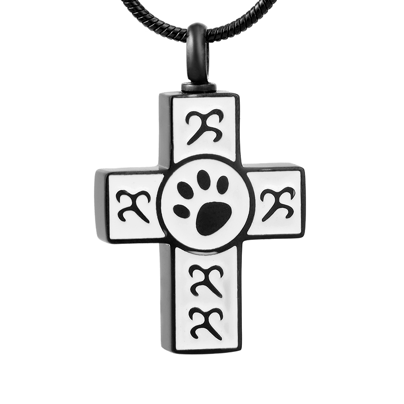 IJD9451 Stainless Steel Trumpet Cross and Dog Cat Print Cremation Keepsake Necklace for Ashes Urn Gray Memorial Pendant
IJD9451 Stainless Steel Trumpet Cross and Dog Cat Print Cremation Keepsake Necklace for Ashes Urn Gray Memorial Pendant