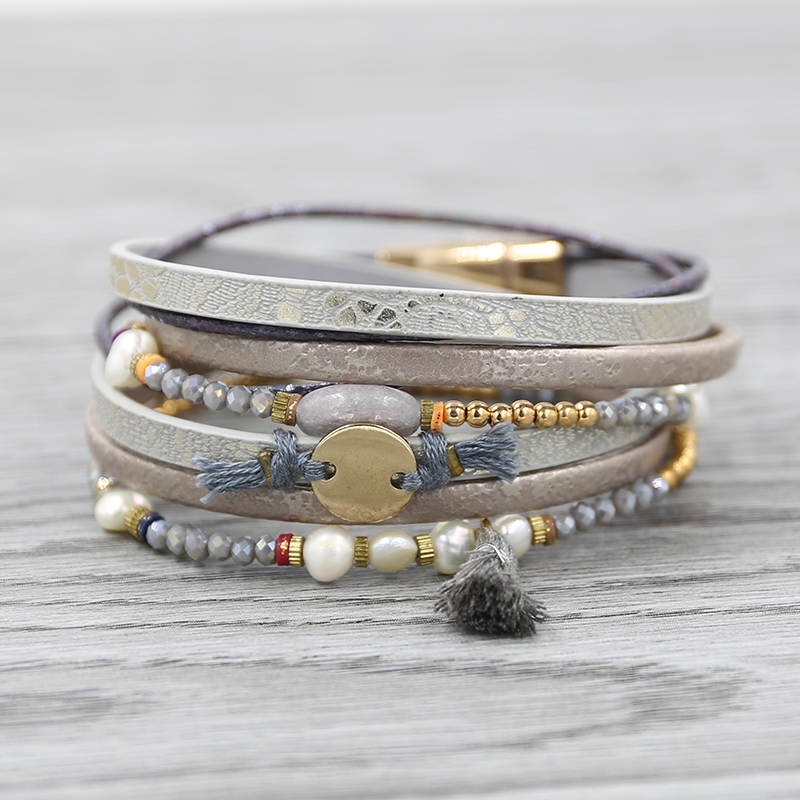 Strathspey Multilayer Leather Bracelets for Women Pearl Natural Stone Bracelet Bohemian Beads Bracelet with Tassel Jewelry
Strathspey Multilayer Leather Bracelets for Women Pearl Natural Stone Bracelet Bohemian Beads Bracelet with Tassel Jewelry