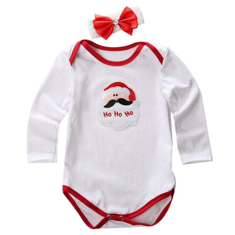 Baby Girls Boys Clothes Autumn Long Sleeve Print Christmas Bodysuit Jumpsuit+Headband Outfits 2Pcs Red Clothes
Baby Girls Boys Clothes Autumn Long Sleeve Print Christmas Bodysuit Jumpsuit+Headband Outfits 2Pcs Red Clothes