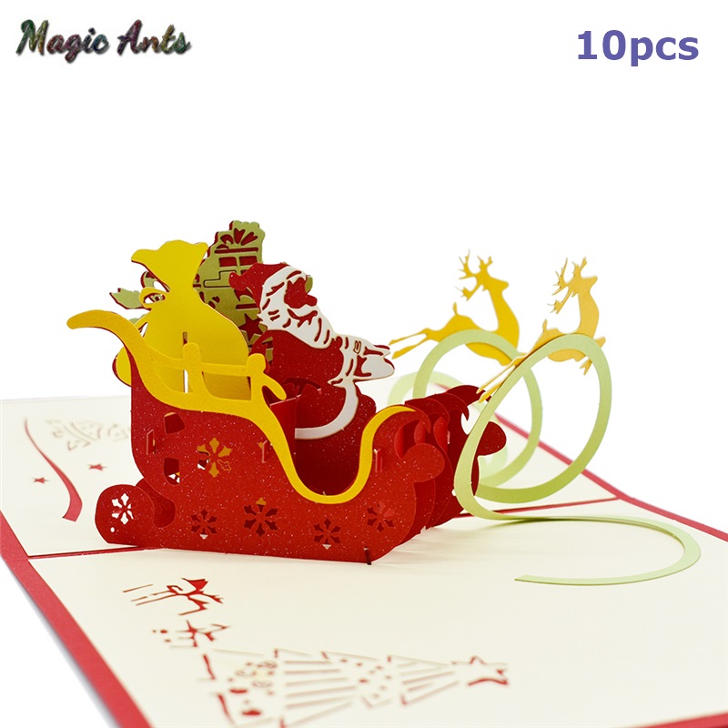10 Pack Merry Christmas Santa Claus -Up Cards with envelope Stickers Laser Cut New Year Greeting Cards Gifts Card Handmade
10 Pack Merry Christmas Santa Claus -Up Cards with envelope Stickers Laser Cut New Year Greeting Cards Gifts Card Handmade