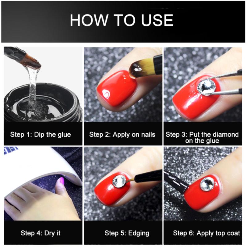 Nail Art Kits Rhinestone Glue Kit Super Sticky Decoration Gem Adhesive UV Gel For Jewels Beads Manicure Polish LA1826