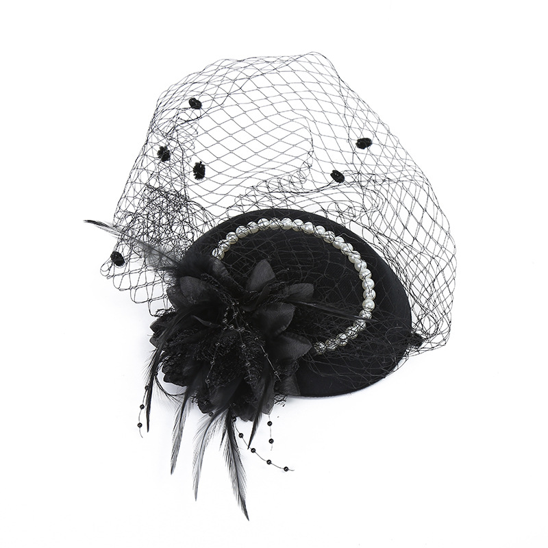 Mingli Tengda Lady Floral Headdress Horse Racing Ball Mesh Feather Headdress Pearl Hair Accessories Fascinator Fedora Bride Hat, White
Mingli Tengda Lady Floral Headdress Horse Racing Ball Mesh Feather Headdress Pearl Hair Accessories Fascinator Fedora Bride Hat, White