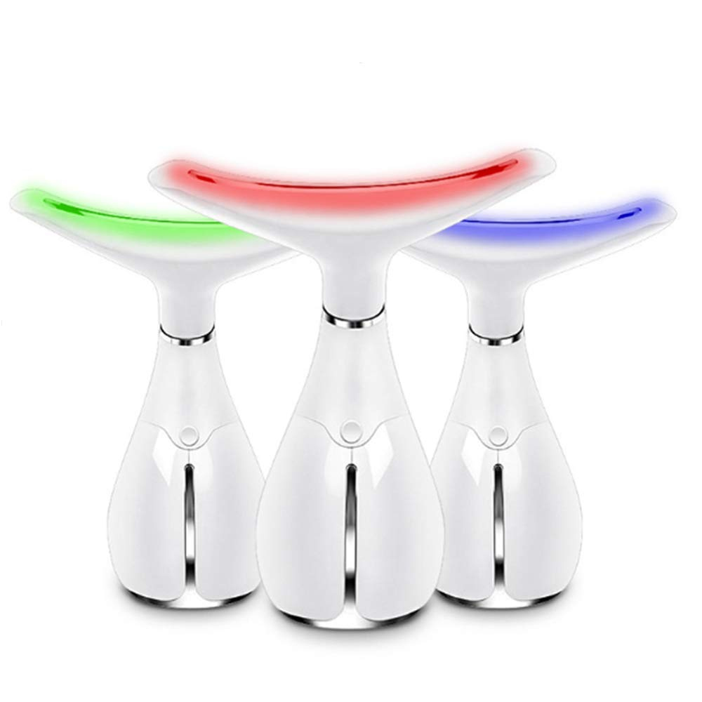 2020 new LED Photon Therapy Neck and Face Lifting Massager Vibration Skin Tighten Reduce Double Chin Anti-Wrinkle Remove Device