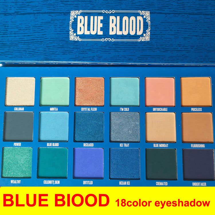 Newest J Five Star Blue Blood eyeshadow palette Makeup Cremated 18 color eyeshadow palette Shimmer Matte high quality free shipping
Newest J Five Star Blue Blood eyeshadow palette Makeup Cremated 18 color eyeshadow palette Shimmer Matte high quality free shipping