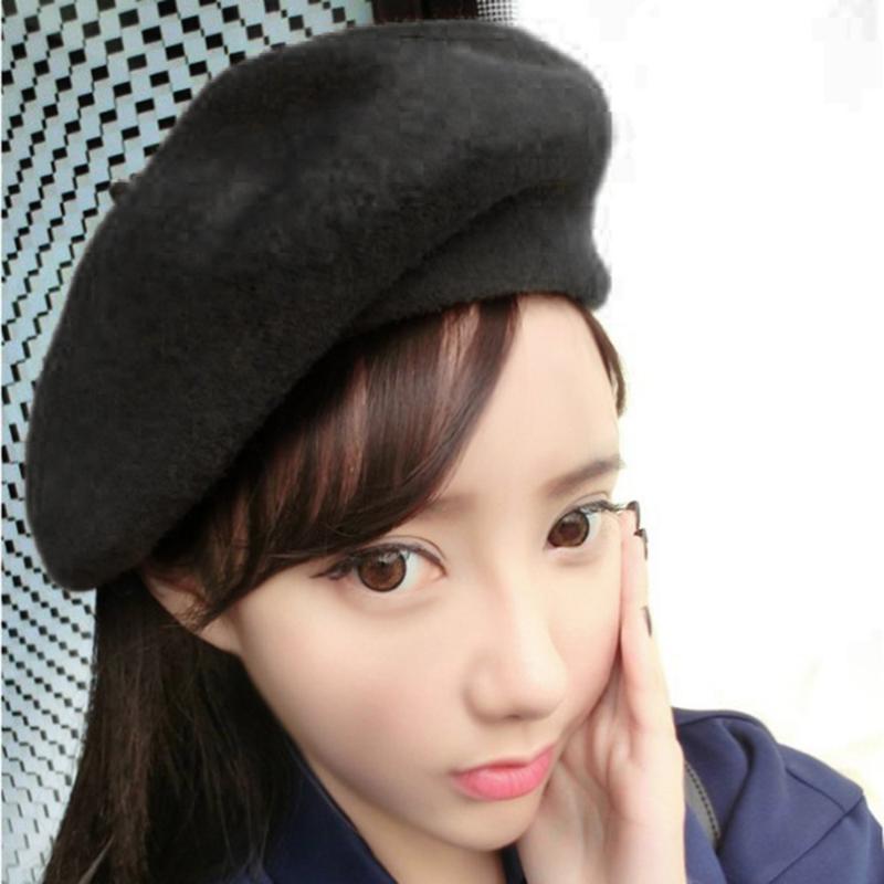 Fashion Beret Hats Solid Color Warm Wool Winter Thin Wool Women Girl Beret French Artist Beanie Hat Cap femme Sping Hot, Black
Fashion Beret Hats Solid Color Warm Wool Winter Thin Wool Women Girl Beret French Artist Beanie Hat Cap femme Sping Hot, Black