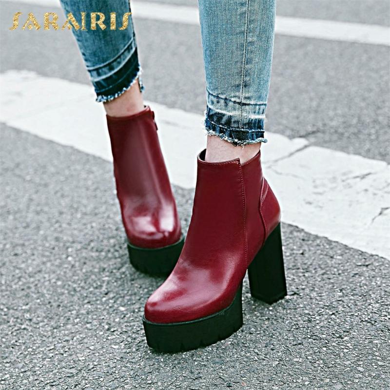 Sarairis 2020 New Arrivals Big Size 43 Platform Ankle Boots Women Shoes Chunky High Heels Black Red Spring Office Boots Female
Sarairis 2020 New Arrivals Big Size 43 Platform Ankle Boots Women Shoes Chunky High Heels Black Red Spring Office Boots Female