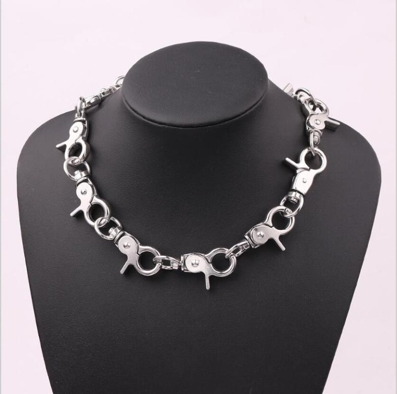 2020 new handmade men's and women's unisex chain alloy lock necklace heavy duty padlock collar metal collar
2020 new handmade men's and women's unisex chain alloy lock necklace heavy duty padlock collar metal collar