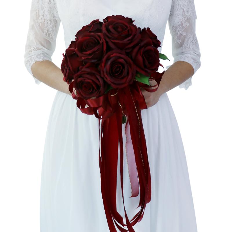 Romantic Rose Flower Bridal Bouquet Wedding Reception Flower Arrangement, As pic
Romantic Rose Flower Bridal Bouquet Wedding Reception Flower Arrangement, As pic