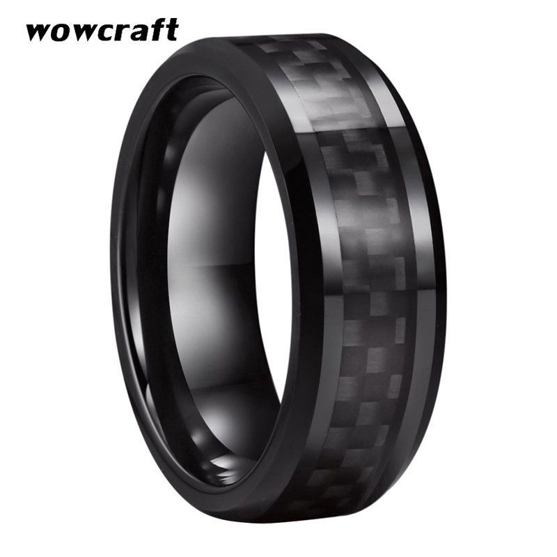 8mm Fashion Tungsten Carbide Rings for Men Black Carbon Fiber Inlay Beveled Edges Comfort Fit Wedding Bands No
8mm Fashion Tungsten Carbide Rings for Men Black Carbon Fiber Inlay Beveled Edges Comfort Fit Wedding Bands No