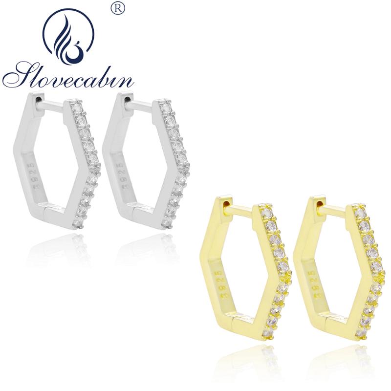 Slovecabin Pave 925 Sterling Silver Hex Pentagon Huggies Hoop Earrings Clear CZ For Women Luxury Femme Fine Silver 925 Jewelry
Slovecabin Pave 925 Sterling Silver Hex Pentagon Huggies Hoop Earrings Clear CZ For Women Luxury Femme Fine Silver 925 Jewelry