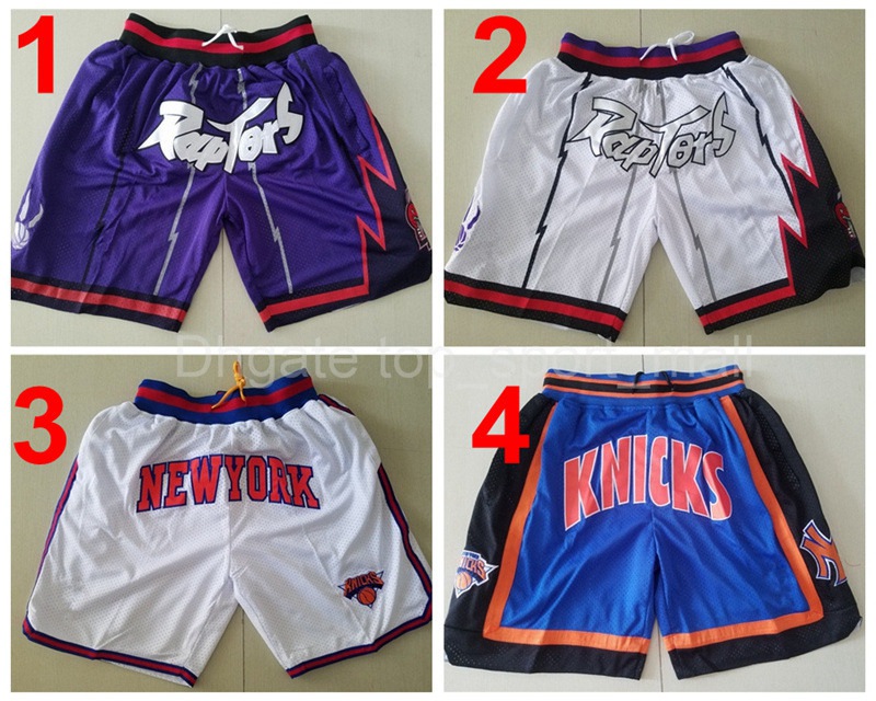 Team Basketball Just Don Short Sport Shorts Pants With Pocket Zipper Sweatpants Blue White Black Purple Team Men Stitched Size S-XXXL Jersey