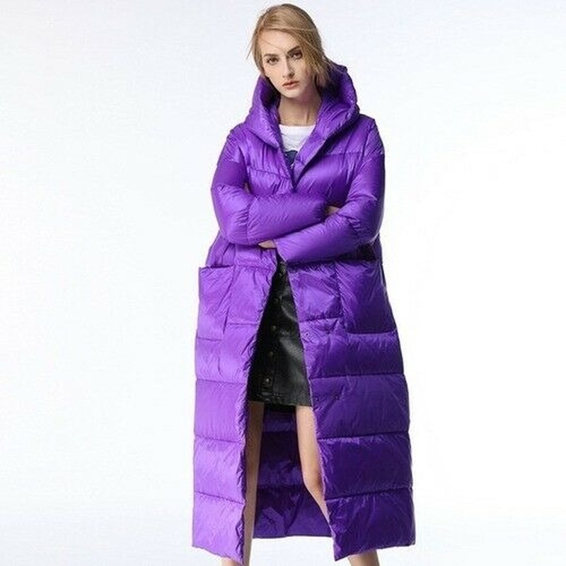 2020 Autumn Winter Women Long Hooded Down Jacket New Fashion Warm Coat Minimalist Parka Warm Overcoat Elegant Oversize Outwear, Purple
2020 Autumn Winter Women Long Hooded Down Jacket New Fashion Warm Coat Minimalist Parka Warm Overcoat Elegant Oversize Outwear, Purple