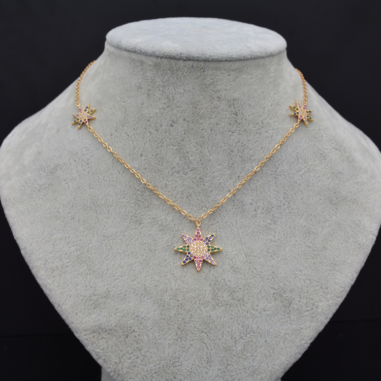 Chains Rainbow Zirconia Star Necklace, Suitable For Ball, Gifts, Anniversary Gold Ladies Jewelry
Chains Rainbow Zirconia Star Necklace, Suitable For Ball, Gifts, Anniversary Gold Ladies Jewelry