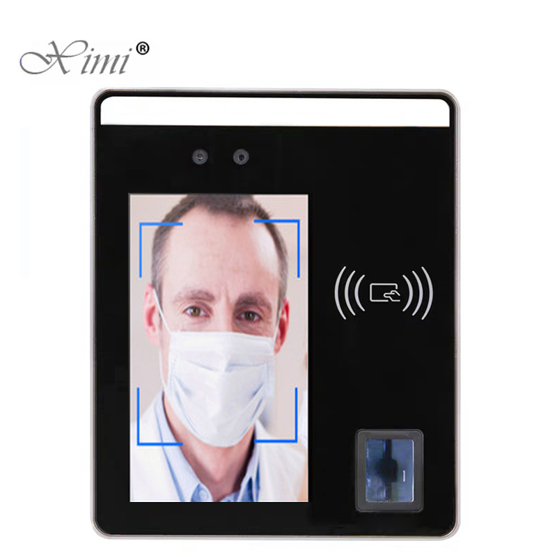 

5 inch Touch Screen mask face recognition terminal Employee Time attendance face dynamic access control