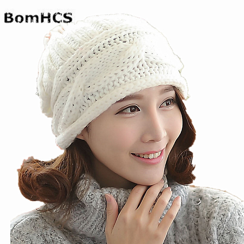 BomHCS Solid Color Simple Women Winter Warm Flowers Handmade Crothet Knitted Beanie Hat Cap, White
BomHCS Solid Color Simple Women Winter Warm Flowers Handmade Crothet Knitted Beanie Hat Cap, White