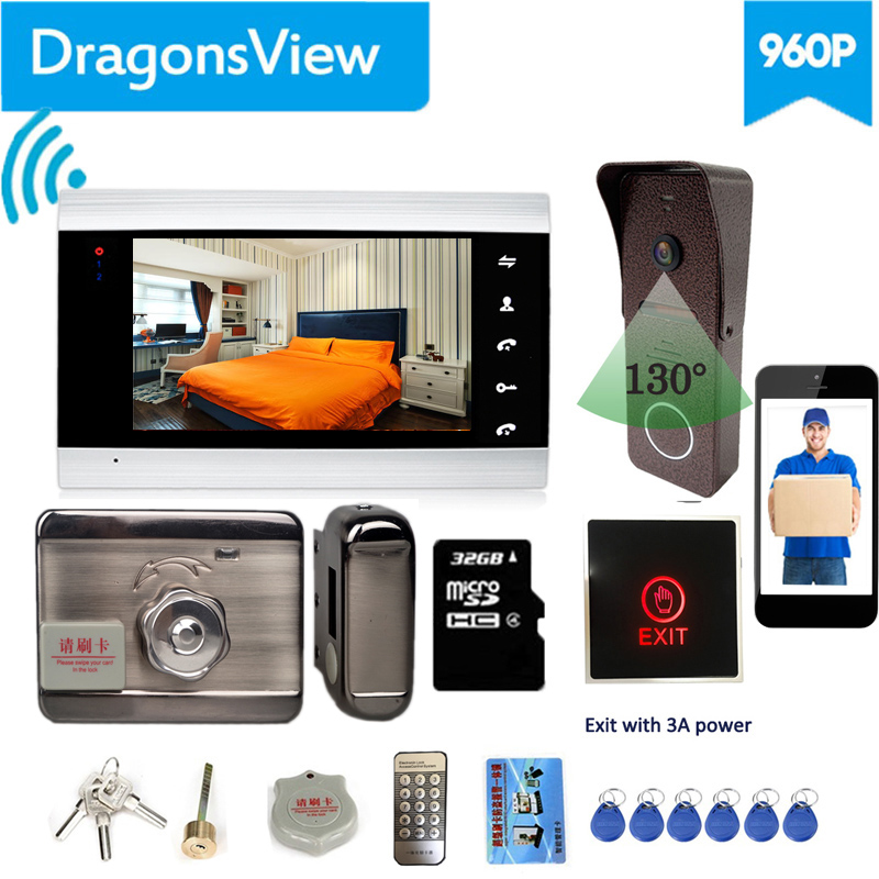 Dragonsview 7 Inch Wifi Video Intercom With Lock Wirelesss Video Door Phone Intercom System Unlock Doorbell with Camera Record
Dragonsview 7 Inch Wifi Video Intercom With Lock Wirelesss Video Door Phone Intercom System Unlock Doorbell with Camera Record