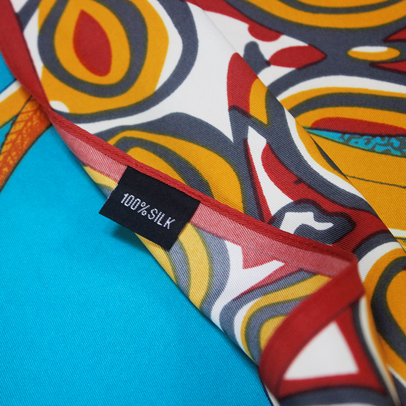 Hair Wrap Head Scarf 130 Sauqre Silk Scarf Top Animal Printed Bandana Retro Neck Foulard Femme Headwrap Versatile Accessory