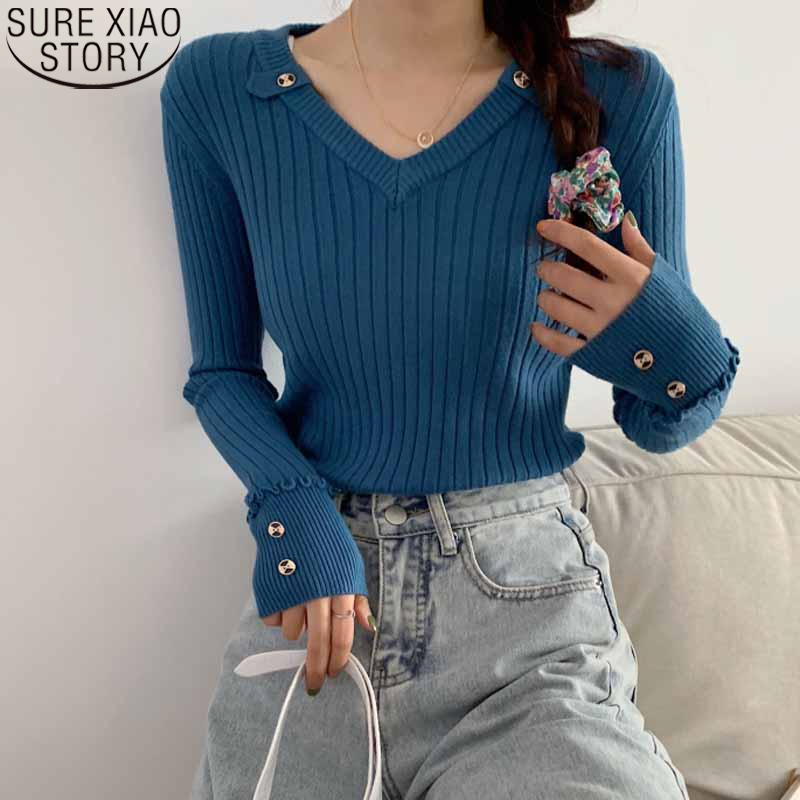 Woman Sweater Long Sleeve Bottoming Sweater Solid 6 Colors 2020 Fashion Autumn New All-match V-neck Stripe Sweet Pullover 10987, Orange
Woman Sweater Long Sleeve Bottoming Sweater Solid 6 Colors 2020 Fashion Autumn New All-match V-neck Stripe Sweet Pullover 10987, Orange