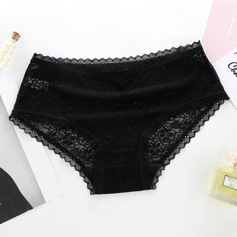 Summer new sexy underwear thin lace hollow briefs transparent ladies underwear, Black
Summer new sexy underwear thin lace hollow briefs transparent ladies underwear, Black