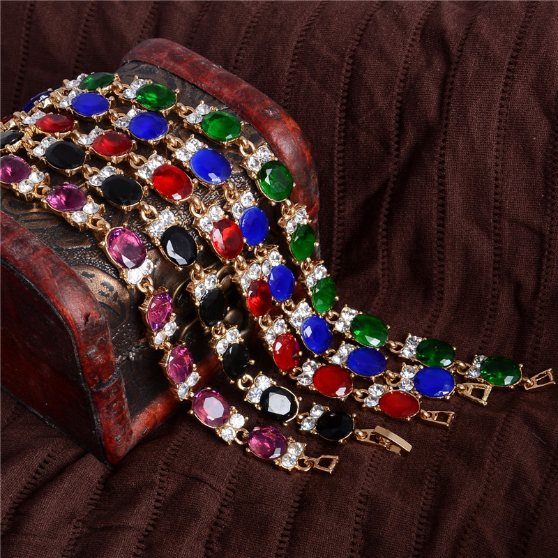 MISANANRYNE Vintage Multi-color Crystal Bracelets For Women Gold chain Bracelet Water Drop Cubic Zircon Wedding Jewelry
MISANANRYNE Vintage Multi-color Crystal Bracelets For Women Gold chain Bracelet Water Drop Cubic Zircon Wedding Jewelry