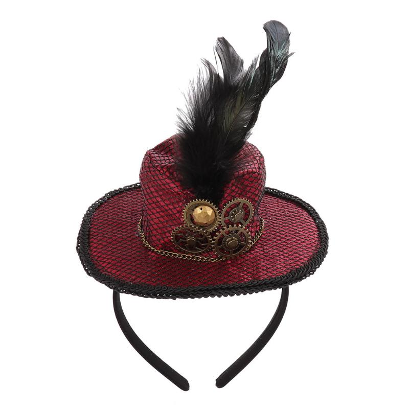 Halloween Carnival Party Retro Goth Punk Lolita Little Hat Stage Magic Hat Performance, Red
Halloween Carnival Party Retro Goth Punk Lolita Little Hat Stage Magic Hat Performance, Red