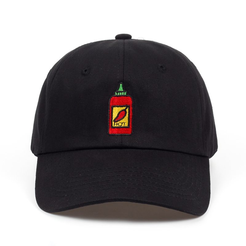 2020 Hot Sauce Bottle Dad Hat Embroidered Curved Adjustable Baseball Cap men women brand snapback Hip-hop Summer cap hats, Black
2020 Hot Sauce Bottle Dad Hat Embroidered Curved Adjustable Baseball Cap men women brand snapback Hip-hop Summer cap hats, Black