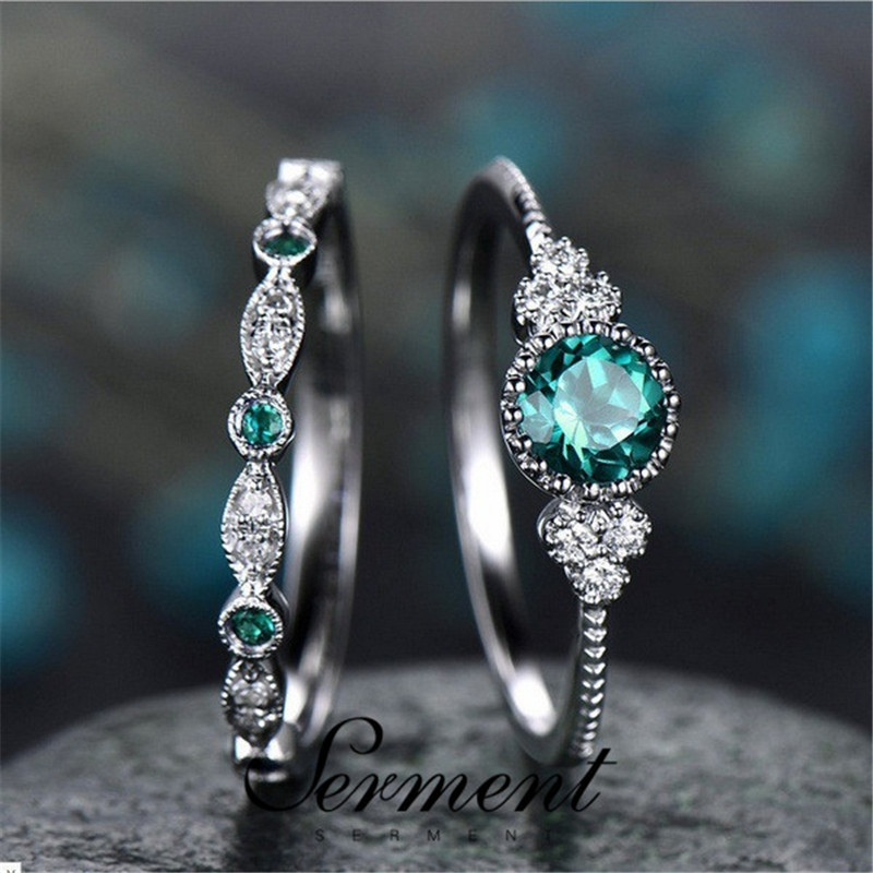 SERMENT European New Fashion Jewelry Rings Blue Crystal Zircon Rings Silver Color Double Engagement Woman Cubic Zircon
SERMENT European New Fashion Jewelry Rings Blue Crystal Zircon Rings Silver Color Double Engagement Woman Cubic Zircon