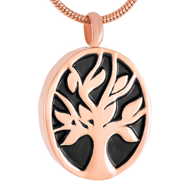 IJD9421 Stainless Steel Rose Gold Tree of Life Oval Pendant Cremation Necklace for Ash Urn Keepsake Necklace for Men Women
IJD9421 Stainless Steel Rose Gold Tree of Life Oval Pendant Cremation Necklace for Ash Urn Keepsake Necklace for Men Women