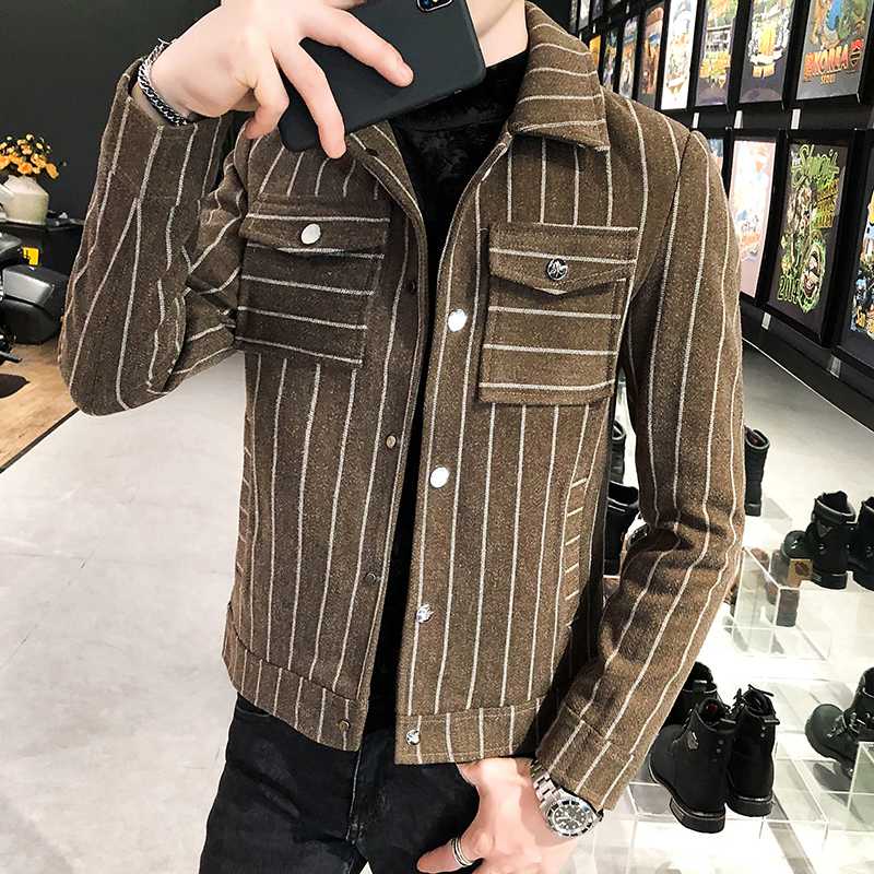 2020 Men's Winter Wool Blends Jackets Striped Casual Slim Fit Coats Men Overcoat Windbreaker Mens Trench Jacket Ropa De Hombre, Black
2020 Men's Winter Wool Blends Jackets Striped Casual Slim Fit Coats Men Overcoat Windbreaker Mens Trench Jacket Ropa De Hombre, Black