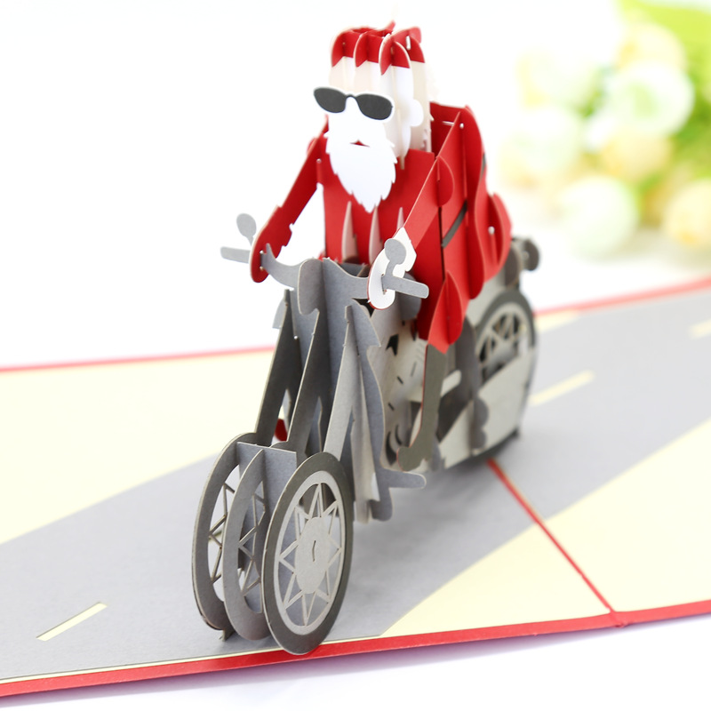 1pc Santa Claus Greeting Card Riding Motorcycle Paper Card Merry Christmas Thank You 3D Paper Cards and Envelopes
1pc Santa Claus Greeting Card Riding Motorcycle Paper Card Merry Christmas Thank You 3D Paper Cards and Envelopes