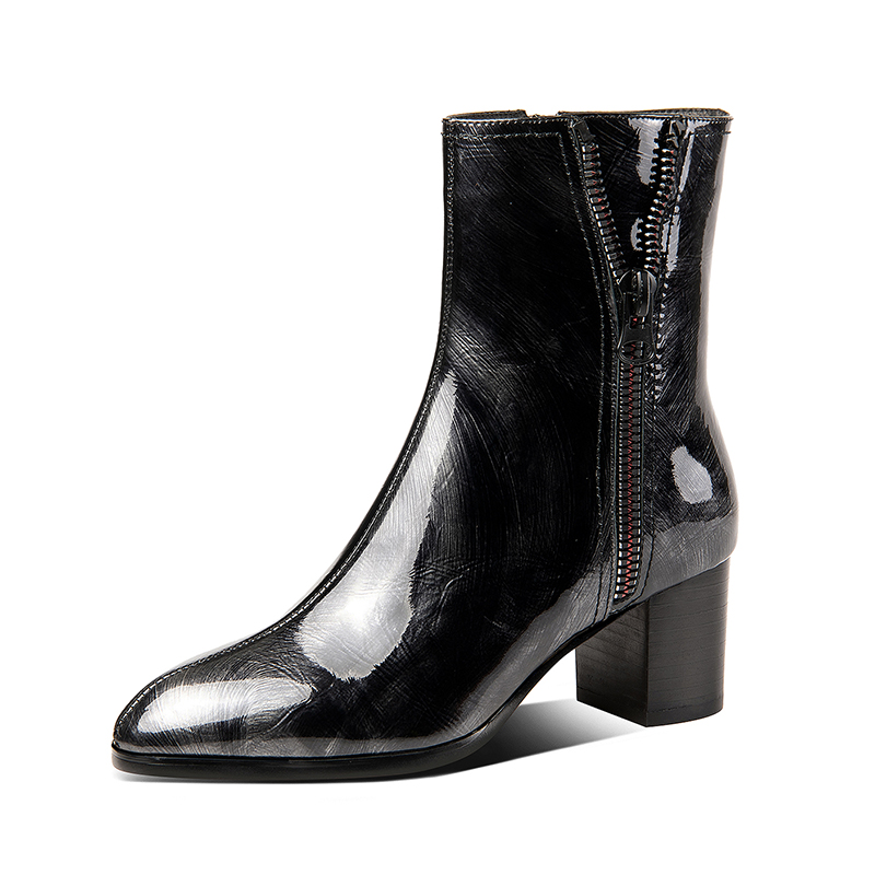 Cow Patent Leather High Heels Women Ankle Boots Autumn Winter Warm Shoes Woman Office Lady Elegant Round Toe Women, Black
Cow Patent Leather High Heels Women Ankle Boots Autumn Winter Warm Shoes Woman Office Lady Elegant Round Toe Women, Black