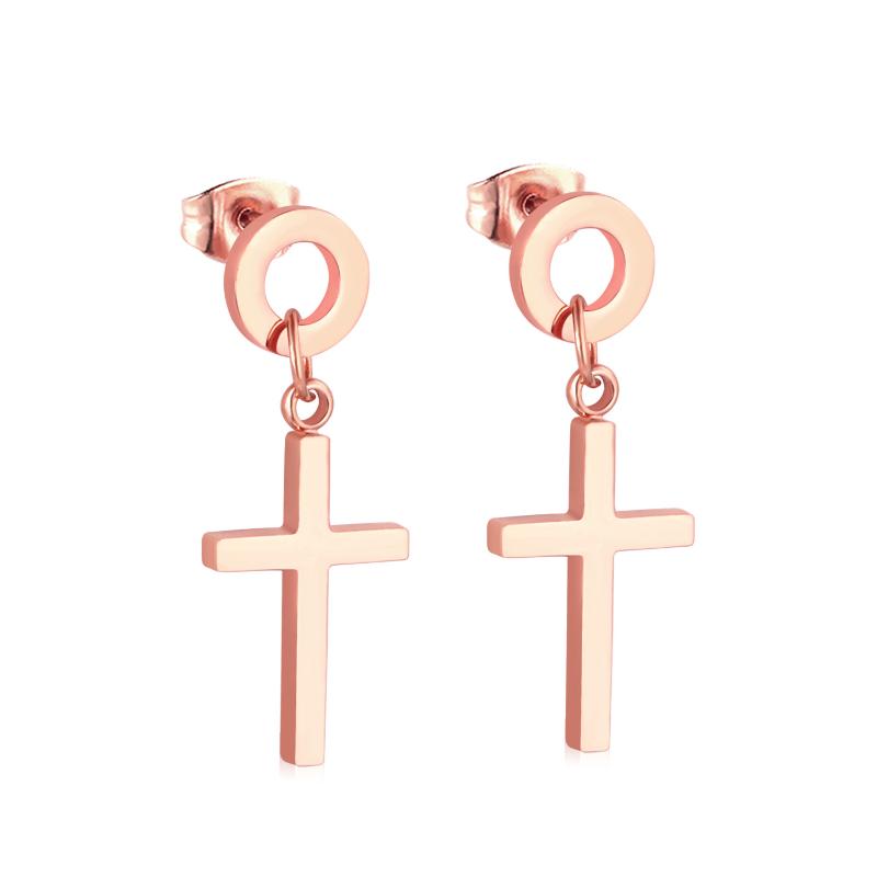 LUXUKISSKIDS Brincos Jewelry Korean Rose Gold Cross Drop Earring Sets Stainless Steel Dangle Earrings Set For Women kolczyki
LUXUKISSKIDS Brincos Jewelry Korean Rose Gold Cross Drop Earring Sets Stainless Steel Dangle Earrings Set For Women kolczyki