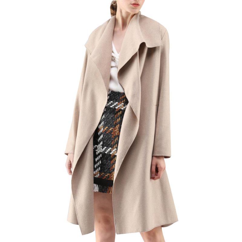 Women Coats Spring Autumn Wool Long Coat with Belt Office Lady Minimalist Apricot Woolen Overcoat 2020 Female Windbreaker D30
Women Coats Spring Autumn Wool Long Coat with Belt Office Lady Minimalist Apricot Woolen Overcoat 2020 Female Windbreaker D30