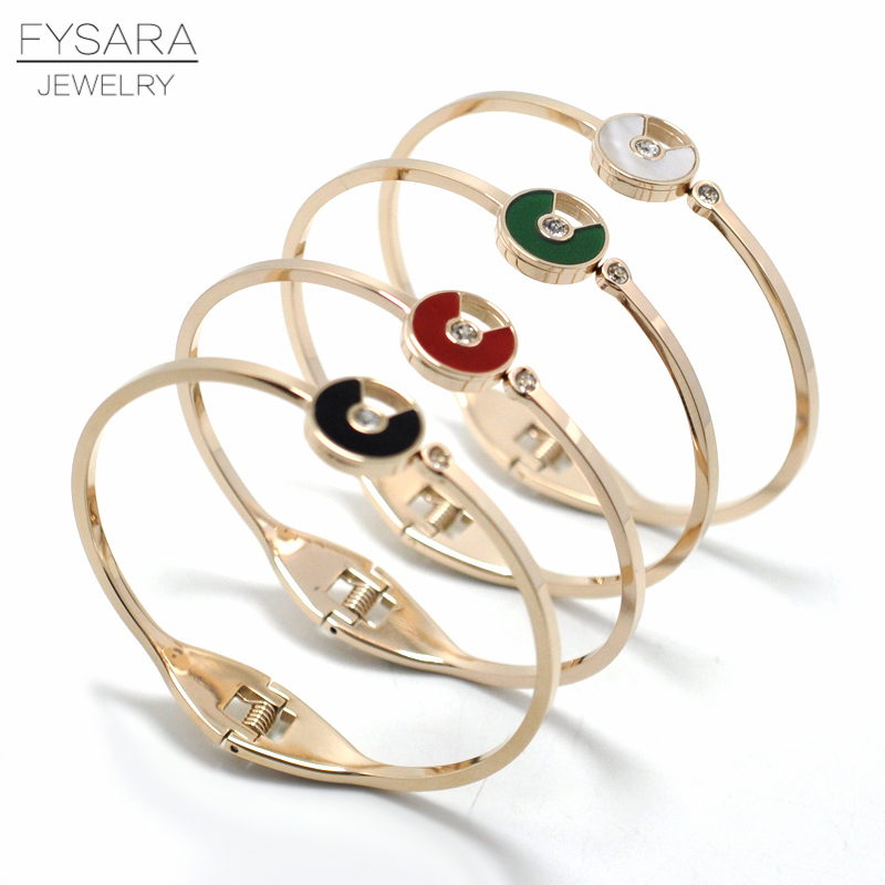 FYSARA White Shell Circle Flying Saucer Bangles Women Titamiun Steel CZ Crystal Lover Bangles Female Jewelry
FYSARA White Shell Circle Flying Saucer Bangles Women Titamiun Steel CZ Crystal Lover Bangles Female Jewelry