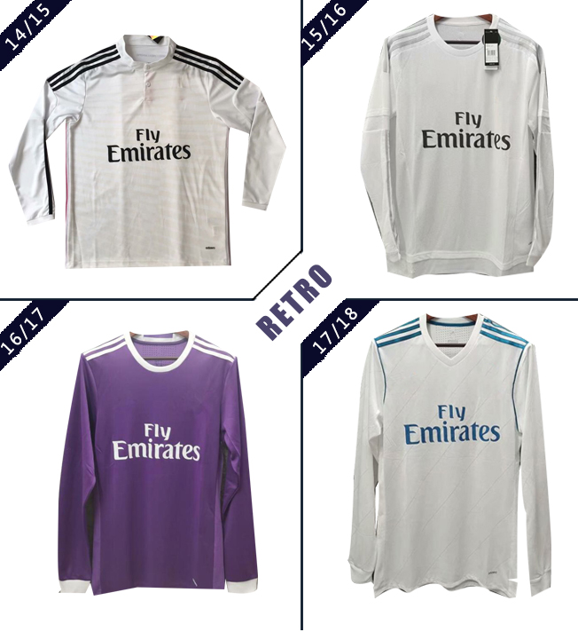 Real madrid 2016 2017 Long sleeve retro soccer jersey RONALDO PEPE KROSS BENZEMA full football shirt 14/15 JAMES Vintage Camiseta de fútbol, 2016 2017 retro
Real madrid 2016 2017 Long sleeve retro soccer jersey RONALDO PEPE KROSS BENZEMA full football shirt 14/15 JAMES Vintage Camiseta de fútbol, 2016 2017 retro