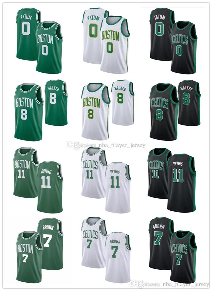 Men Youth Boston Celtics Jayson Tatum 8 Walker 11 Irving 7 Brown White Green Black 2019/20 Player Jersey, Black;red
Men Youth Boston Celtics Jayson Tatum 8 Walker 11 Irving 7 Brown White Green Black 2019/20 Player Jersey, Black;red