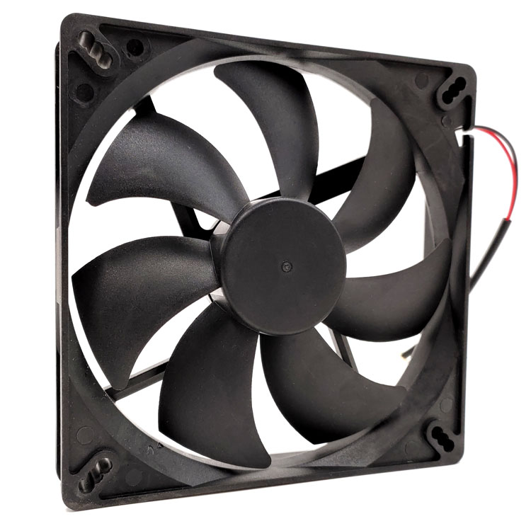 DFS132512H DFB13512H silent 135 chassis cooling fan DC 12V 3W 025A 2600RPM 13525 135 135 25mm 2 wires Dual Ball