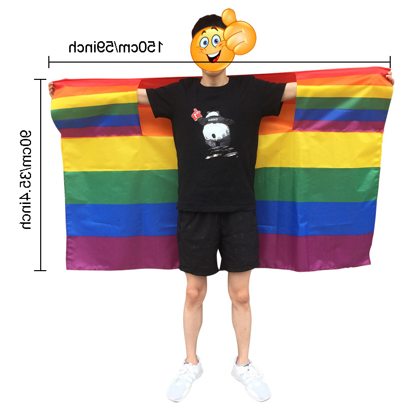 Rainbow Flag Cape Costume Colorful LGBT Flag America Flag Cape Gay Pride Polyester Flags LGBT Festival Party Banner Decorations
Rainbow Flag Cape Costume Colorful LGBT Flag America Flag Cape Gay Pride Polyester Flags LGBT Festival Party Banner Decorations
