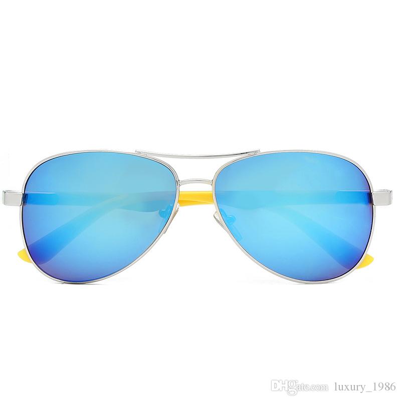 high quality polarized Glass lens classical pilot sunglasses men women Holiday fashion sun glasses with free cases and accessories 8313