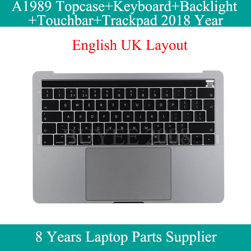 Original New Grey A1989 Topcase 2020 For Pro Retina 13" A1989 UK Keyboard Backlight Trackpad Touchpad Top Case Touchbar
Original New Grey A1989 Topcase 2020 For Pro Retina 13" A1989 UK Keyboard Backlight Trackpad Touchpad Top Case Touchbar