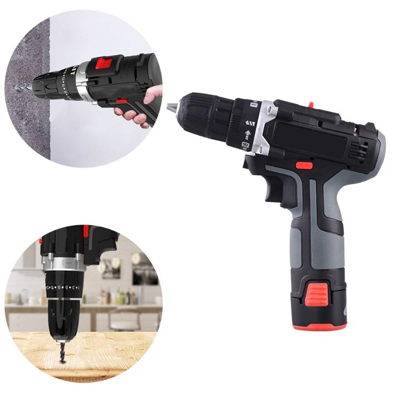 12V 88VF Electric Drill With Rechargeable Lithium Battery Electric Screwdriver Cordless Screwdriver Two-speed Power Tools US EU
12V 88VF Electric Drill With Rechargeable Lithium Battery Electric Screwdriver Cordless Screwdriver Two-speed Power Tools US EU
