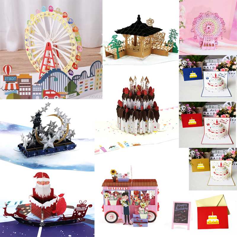 38 Styles Floats 3D Up Ferris Wheel Cake Star Moon Ice Castle Greeting Card Valentine Christmas Envelope Birthday Invitation 
38 Styles Floats 3D Up Ferris Wheel Cake Star Moon Ice Castle Greeting Card Valentine Christmas Envelope Birthday Invitation