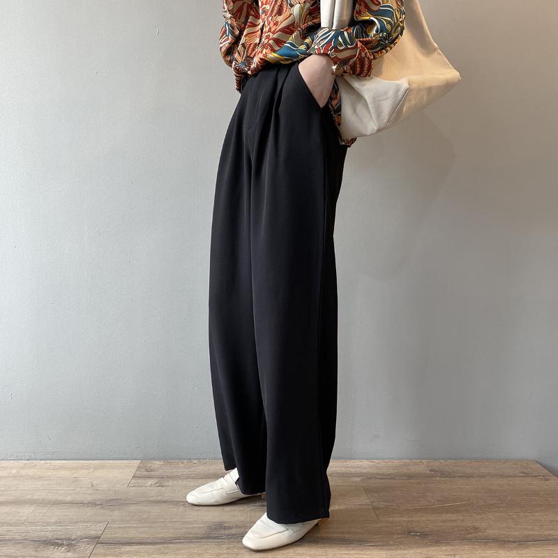 2020 Spring Wide Leg Long Pure Color Black Style High Waist Women Casual Straight Pants ants Female Trousers
2020 Spring Wide Leg Long Pure Color Black Style High Waist Women Casual Straight Pants ants Female Trousers