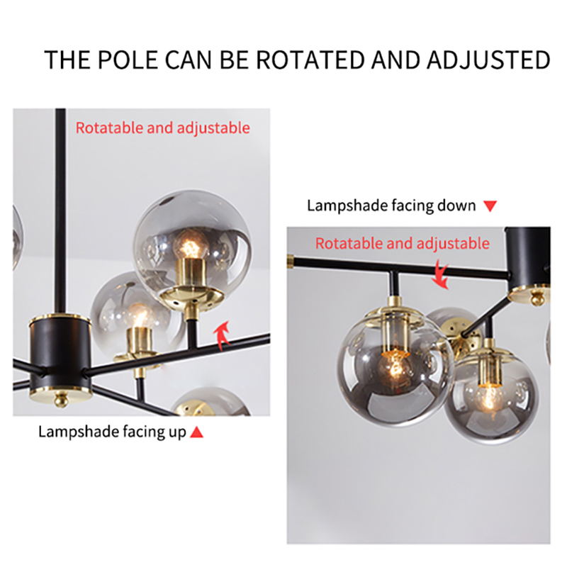 Nordic Chandelier lamp For Living Room Bedroom dining kitchen Modern LED Ceiling Loft hall Home Gold Light Fixture