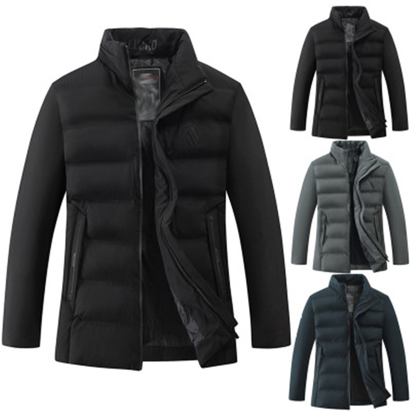 Mens Solid Color Down Jackets Fashion Trend Thick Stand Collar Zipper Winter Coats Designer Male Casual Pockets Slim Warm Outerwear, Black
Mens Solid Color Down Jackets Fashion Trend Thick Stand Collar Zipper Winter Coats Designer Male Casual Pockets Slim Warm Outerwear, Black