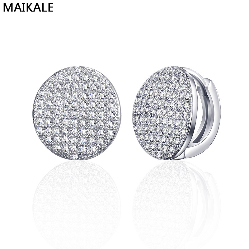 Stud MAIKALE Round Earrings Hypoallergenic Gold Micro-inlaid Cubic Zirconia For Women Fashion Jewelry To Friend Gift
Stud MAIKALE Round Earrings Hypoallergenic Gold Micro-inlaid Cubic Zirconia For Women Fashion Jewelry To Friend Gift
